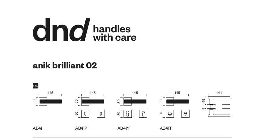 Дверные ручки - AB41 PVD-BG Anik Brilliant 02