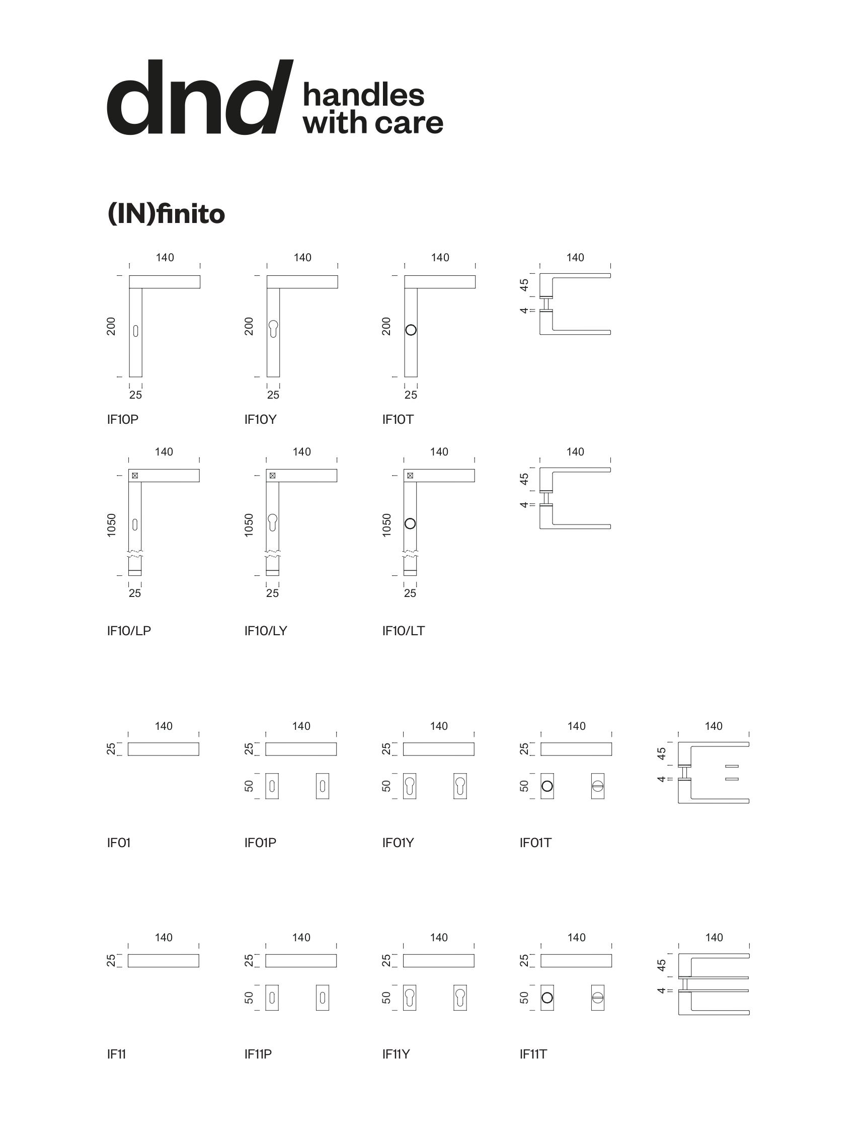 Дверные ручки - IF10T/L ONO (IN)FINITO