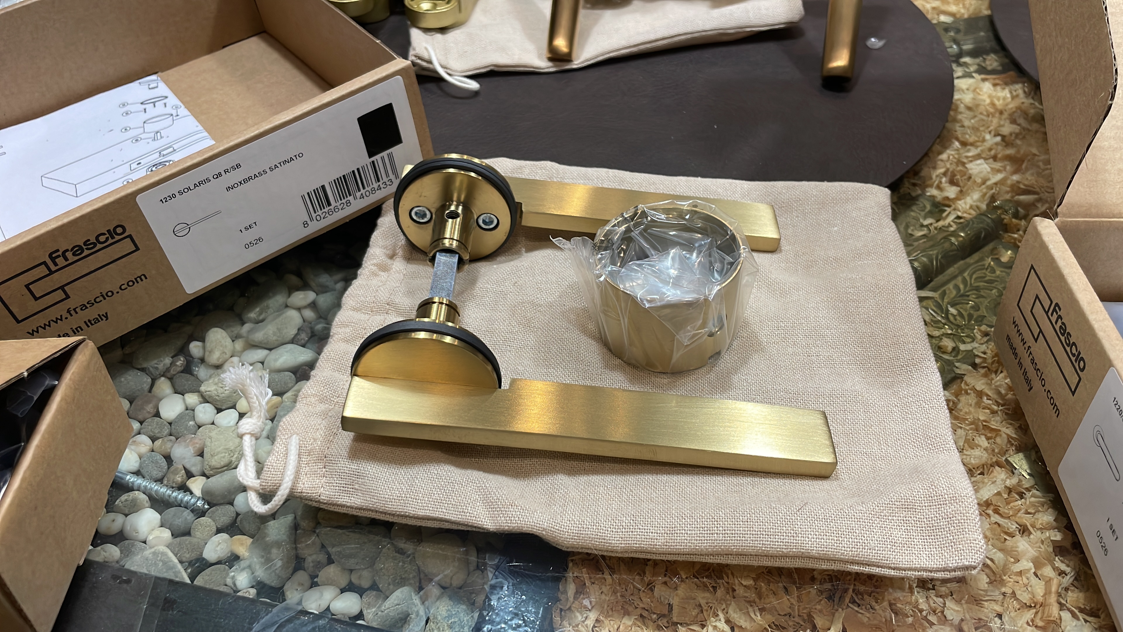 Дверные ручки - 1230 SOLARIS INOXBRASS SATINATO