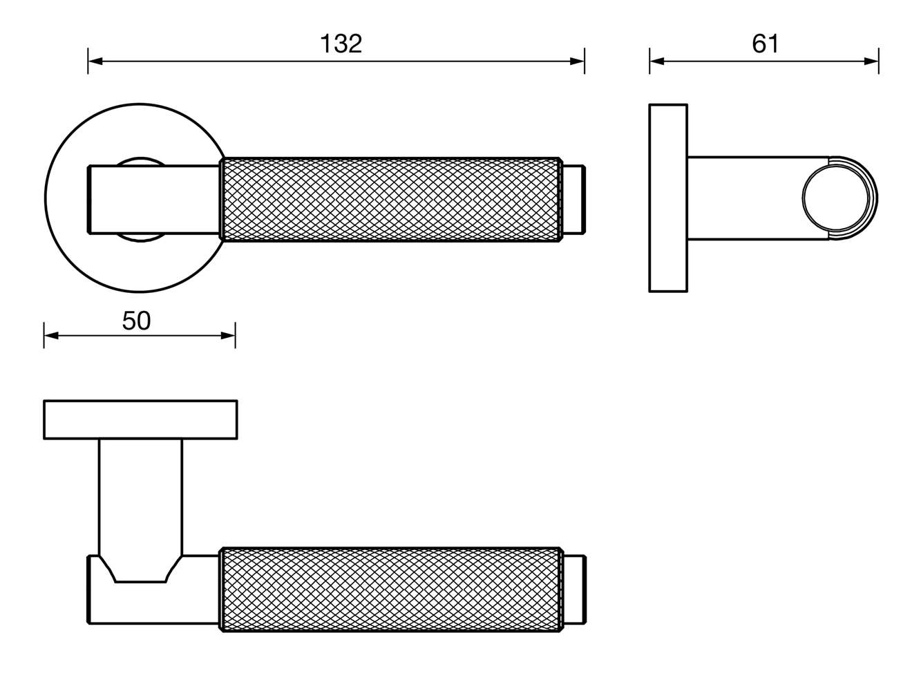 Дверные ручки - 1290/50 AO FORM